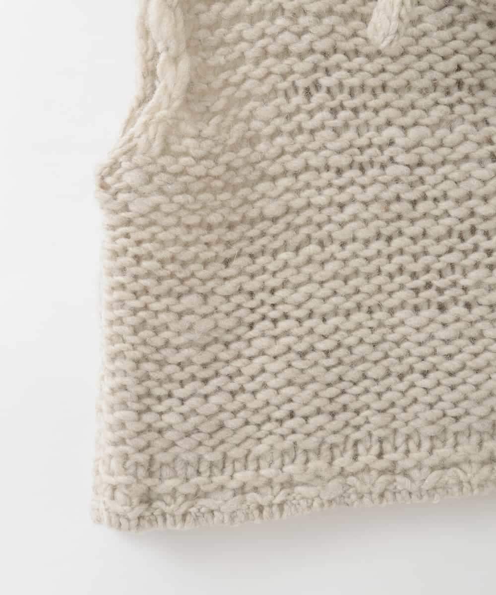 ZMFAE25169 al'aise modulation(アレーズモジュレーション) 【山形ニット】ローゲージウールニットベスト ブラウン