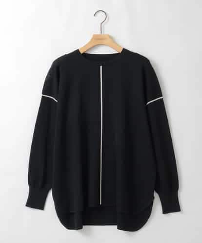 ZMFAE26149 al'aise modulation 【洗える】ラインアクセントラウンドヘムトップ