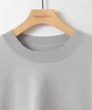 ZMFAE28129 al'aise modulation(アレーズモジュレーション) 配色ラインドロストデザインニット ライトグレー