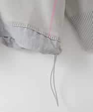 ZMFAE28129 al'aise modulation(アレーズモジュレーション) 配色ラインドロストデザインニット ライトグレー