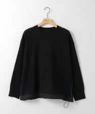 ZMFAE28129 al'aise modulation(アレーズモジュレーション) 配色ラインドロストデザインニット ブラック