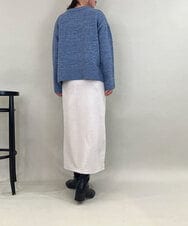 ZMFAE29139 al'aise modulation(アレーズモジュレーション) 【洗える】3Dエンブロイダリーロゴニット ブルー