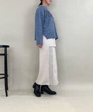 ZMFAE29139 al'aise modulation(アレーズモジュレーション) 【洗える】3Dエンブロイダリーロゴニット ブルー