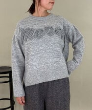 ZMFAE29139 al'aise modulation(アレーズモジュレーション) 【洗える】3Dエンブロイダリーロゴニット ライトグレー