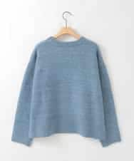 ZMFAE29139 al'aise modulation(アレーズモジュレーション) 【洗える】3Dエンブロイダリーロゴニット ブルー