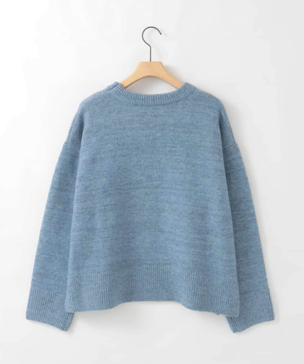 ZMFAE29139 al'aise modulation(アレーズモジュレーション) 【洗える】3Dエンブロイダリーロゴニット ブルー