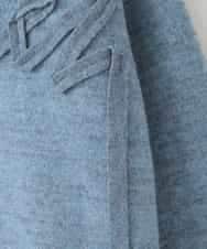 ZMFAE29139 al'aise modulation(アレーズモジュレーション) 【洗える】3Dエンブロイダリーロゴニット ブルー