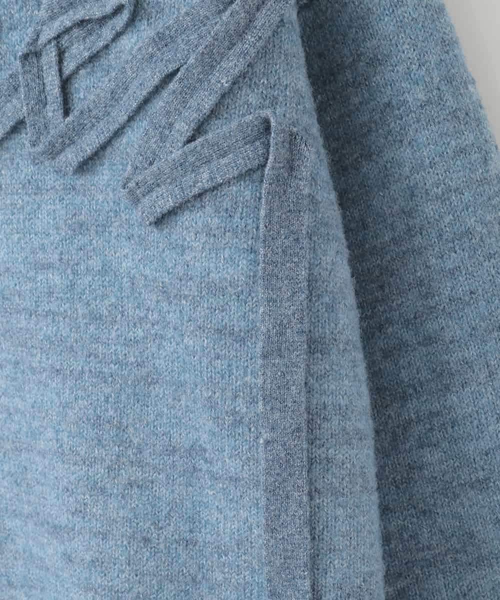 ZMFAE29139 al'aise modulation(アレーズモジュレーション) 【洗える】3Dエンブロイダリーロゴニット ブルー