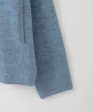 ZMFAE29139 al'aise modulation(アレーズモジュレーション) 【洗える】3Dエンブロイダリーロゴニット ブルー