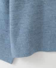 ZMFAE29139 al'aise modulation(アレーズモジュレーション) 【洗える】3Dエンブロイダリーロゴニット ブルー