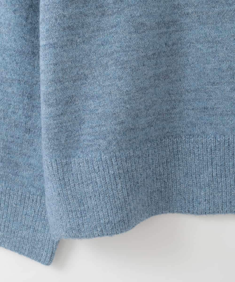 ZMFAE29139 al'aise modulation(アレーズモジュレーション) 【洗える】3Dエンブロイダリーロゴニット ブルー