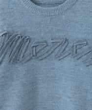 ZMFAE29139 al'aise modulation(アレーズモジュレーション) 【洗える】3Dエンブロイダリーロゴニット ブルー