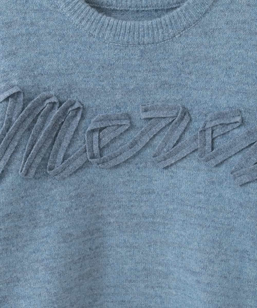 ZMFAE29139 al'aise modulation(アレーズモジュレーション) 【洗える】3Dエンブロイダリーロゴニット ブルー