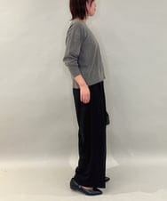 ZMFAE33079 al'aise modulation(アレーズモジュレーション) 【洗える】ミニマルVネックニットプルオーバー ベージュ