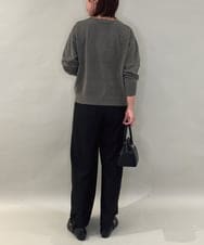 ZMFAE33079 al'aise modulation(アレーズモジュレーション) 【洗える】ミニマルVネックニットプルオーバー ベージュ