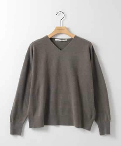 ZMFAE33079 al'aise modulation 【洗える】ミニマルVネックニットプルオーバー
