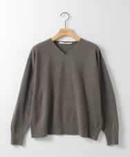 ZMFAE33079 al'aise modulation(アレーズモジュレーション) 【洗える】ミニマルVネックニットプルオーバー ベージュ