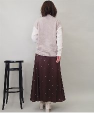 ZMFAE34089 al'aise modulation(アレーズモジュレーション) 【洗える】切り替えデザインモールニットプルオーバー アイボリー