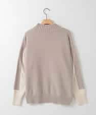 ZMFAE34089 al'aise modulation(アレーズモジュレーション) 【洗える】切り替えデザインモールニットプルオーバー アイボリー
