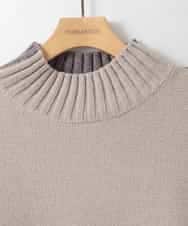 ZMFAE34089 al'aise modulation(アレーズモジュレーション) 【洗える】切り替えデザインモールニットプルオーバー ベージュ