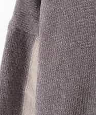 ZMFAE34089 al'aise modulation(アレーズモジュレーション) 【洗える】切り替えデザインモールニットプルオーバー ベージュ