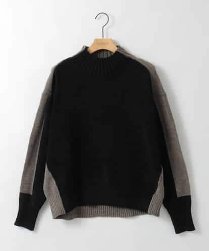 ZMFAE34089 al'aise modulation 【洗える】切り替えデザインモールニットプルオーバー