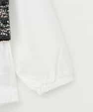 ZMFAE36150 al'aise modulation(アレーズモジュレーション) 【セットアイテム/洗える】デザインブラウス×フリンジヤーンニットベスト ブラック