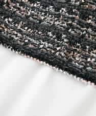 ZMFAE36150 al'aise modulation(アレーズモジュレーション) 【セットアイテム/洗える】デザインブラウス×フリンジヤーンニットベスト ブラック