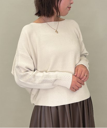 ZMFAE37098 al'aise modulation 【洗える】コクーンシルエットデザインニットプルオーバー