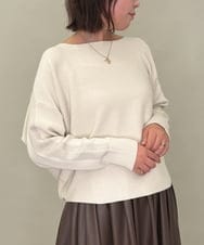 ZMFAE37098 al'aise modulation(アレーズモジュレーション) 【洗える】コクーンシルエットデザインニットプルオーバー アイボリー