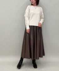 ZMFAE37098 al'aise modulation(アレーズモジュレーション) 【洗える】コクーンシルエットデザインニットプルオーバー アイボリー