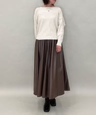 ZMFAE37098 al'aise modulation(アレーズモジュレーション) 【洗える】コクーンシルエットデザインニットプルオーバー アイボリー