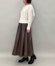 ZMFAE37098 al'aise modulation(アレーズモジュレーション) 【洗える】コクーンシルエットデザインニットプルオーバー アイボリー