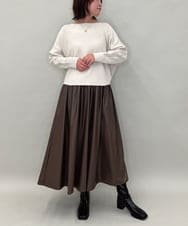 ZMFAE37098 al'aise modulation(アレーズモジュレーション) 【洗える】コクーンシルエットデザインニットプルオーバー アイボリー