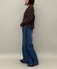 ZMFAE37098 al'aise modulation(アレーズモジュレーション) 【洗える】コクーンシルエットデザインニットプルオーバー ブラウン