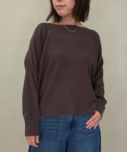 ZMFAE37098 al'aise modulation 【洗える】コクーンシルエットデザインニットプルオーバー