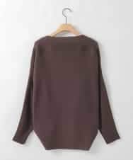 ZMFAE37098 al'aise modulation(アレーズモジュレーション) 【洗える】コクーンシルエットデザインニットプルオーバー ブラウン