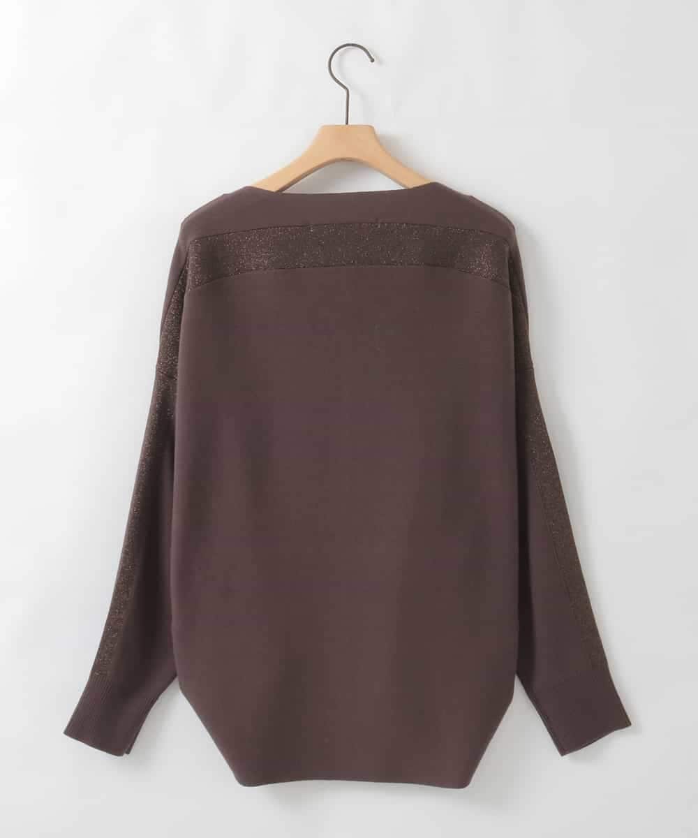 ZMFAE37098 al'aise modulation(アレーズモジュレーション) 【洗える】コクーンシルエットデザインニットプルオーバー ブラウン