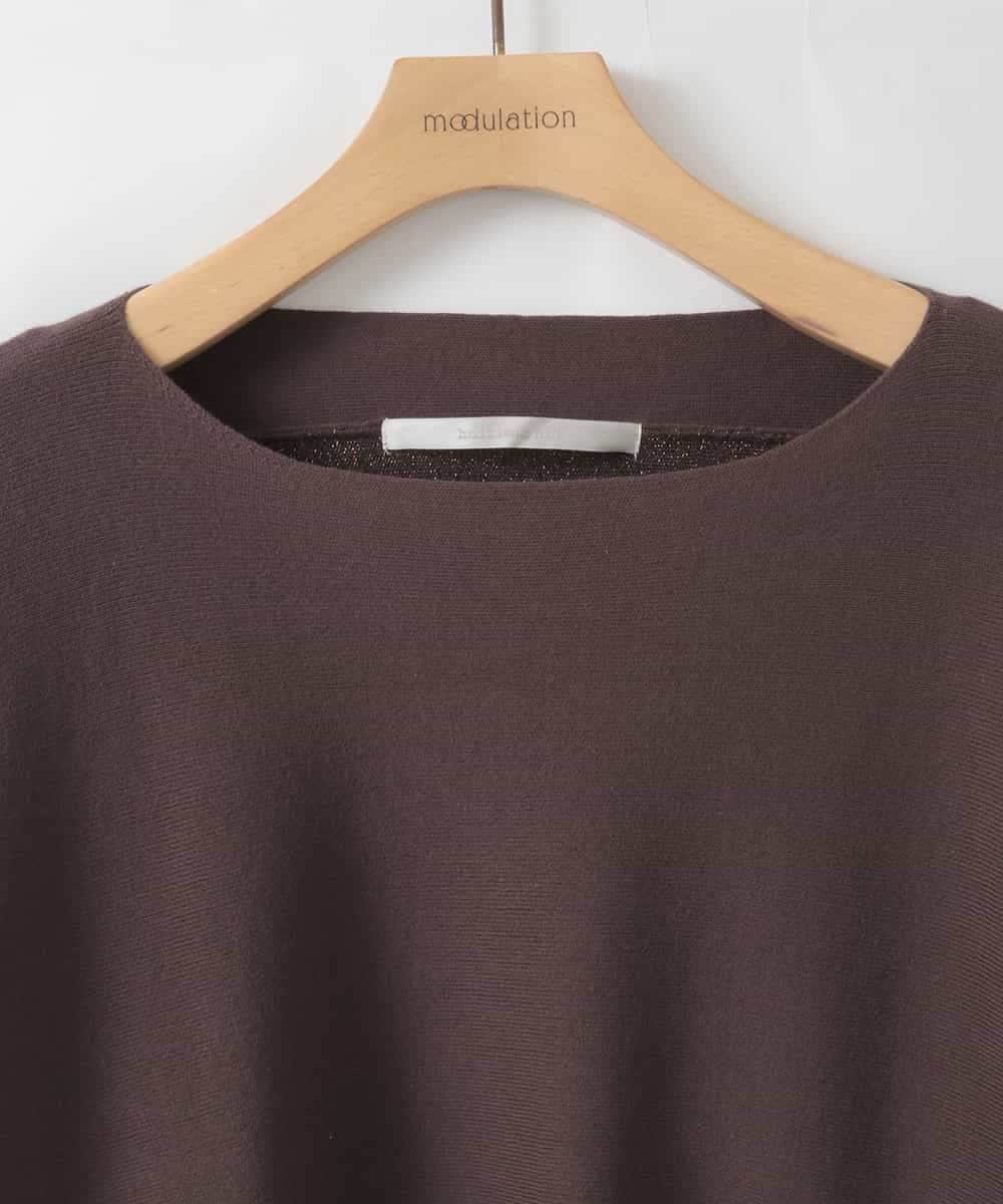 ZMFAE37098 al'aise modulation(アレーズモジュレーション) 【洗える】コクーンシルエットデザインニットプルオーバー ブラウン