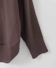 ZMFAE37098 al'aise modulation(アレーズモジュレーション) 【洗える】コクーンシルエットデザインニットプルオーバー ブラウン