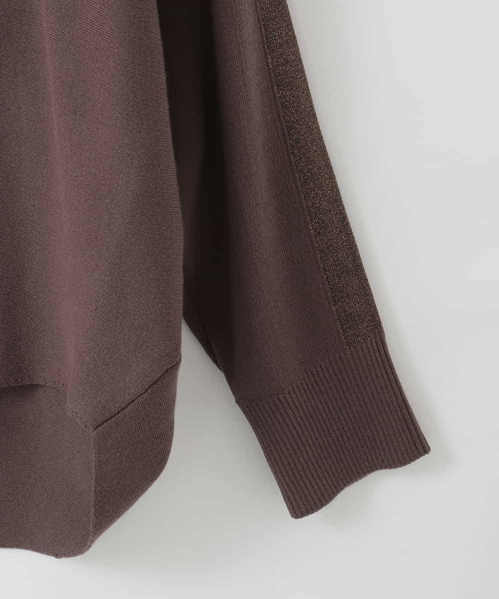 ZMFAE37098 al'aise modulation(アレーズモジュレーション) 【洗える】コクーンシルエットデザインニットプルオーバー ブラウン