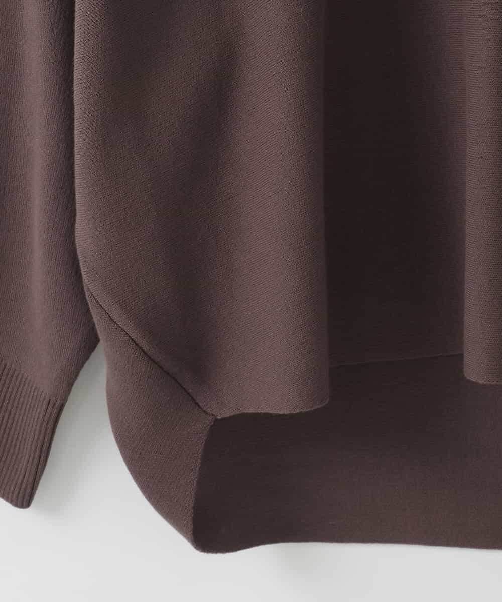 ZMFAE37098 al'aise modulation(アレーズモジュレーション) 【洗える】コクーンシルエットデザインニットプルオーバー ブラウン