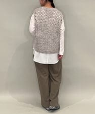 ZMFAE38098 al'aise modulation(アレーズモジュレーション) 【洗える】シャギーヤーンラメ混ニットベスト ベージュ