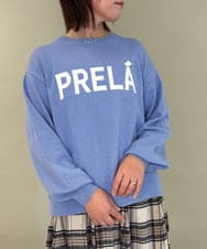 ZMFAE40110 al'aise modulation(アレーズモジュレーション) 【洗える】コンパクトロゴニット ブルー