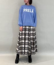 ZMFAE40110 al'aise modulation(アレーズモジュレーション) 【洗える】コンパクトロゴニット ブルー