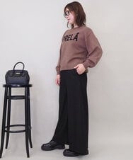 ZMFAE40110 al'aise modulation(アレーズモジュレーション) 【洗える】コンパクトロゴニット ブラウン