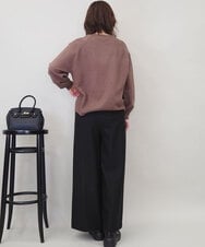 ZMFAE40110 al'aise modulation(アレーズモジュレーション) 【洗える】コンパクトロゴニット ブラウン