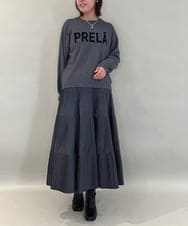 ZMFAE40110 al'aise modulation(アレーズモジュレーション) 【洗える】コンパクトロゴニット ダークグレー