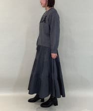 ZMFAE40110 al'aise modulation(アレーズモジュレーション) 【洗える】コンパクトロゴニット ダークグレー