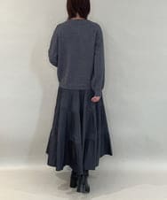 ZMFAE40110 al'aise modulation(アレーズモジュレーション) 【洗える】コンパクトロゴニット ダークグレー